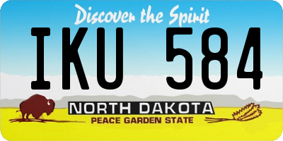 ND license plate IKU584