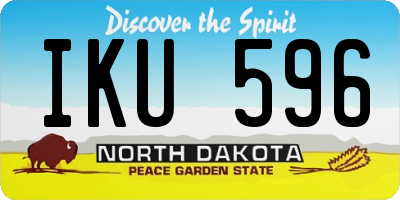 ND license plate IKU596