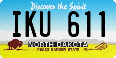 ND license plate IKU611