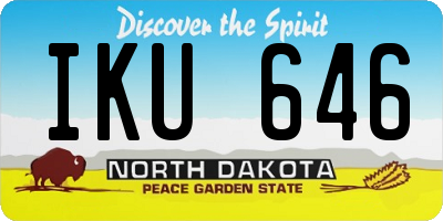 ND license plate IKU646