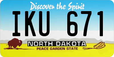 ND license plate IKU671