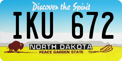 ND license plate IKU672