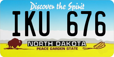 ND license plate IKU676