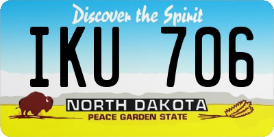 ND license plate IKU706