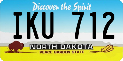 ND license plate IKU712