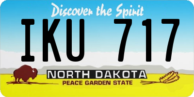 ND license plate IKU717
