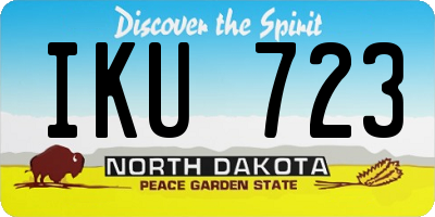ND license plate IKU723