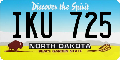 ND license plate IKU725