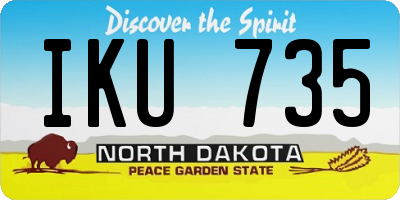 ND license plate IKU735