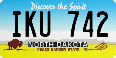 ND license plate IKU742