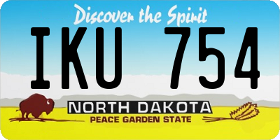 ND license plate IKU754