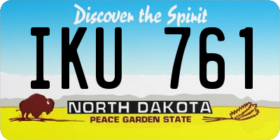 ND license plate IKU761