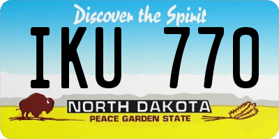 ND license plate IKU770