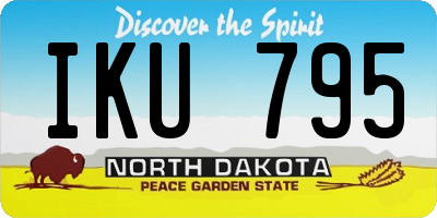 ND license plate IKU795