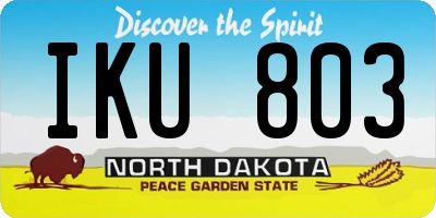 ND license plate IKU803