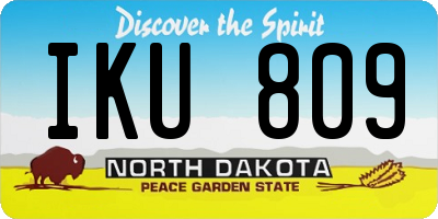 ND license plate IKU809