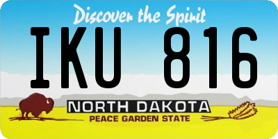 ND license plate IKU816