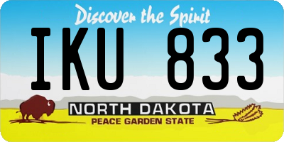 ND license plate IKU833