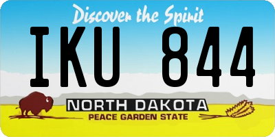 ND license plate IKU844