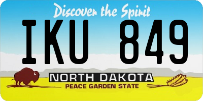ND license plate IKU849