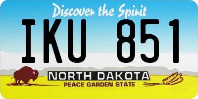 ND license plate IKU851