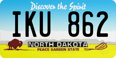 ND license plate IKU862