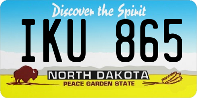 ND license plate IKU865