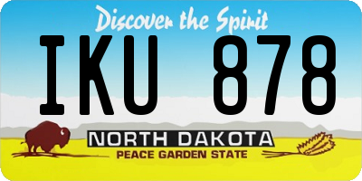 ND license plate IKU878