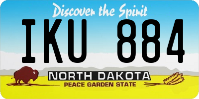 ND license plate IKU884