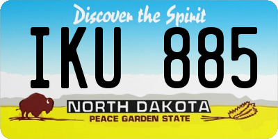 ND license plate IKU885