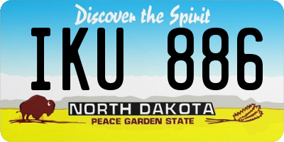 ND license plate IKU886