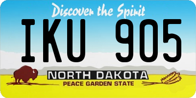 ND license plate IKU905