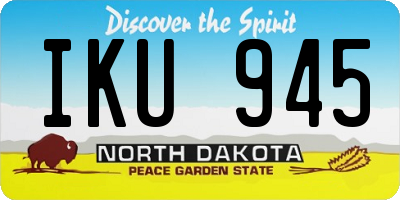 ND license plate IKU945