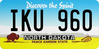 ND license plate IKU960