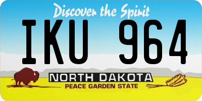 ND license plate IKU964