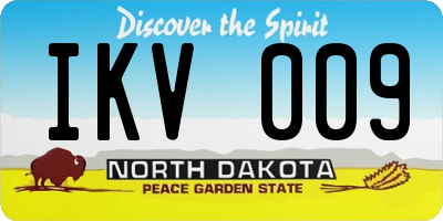 ND license plate IKV009