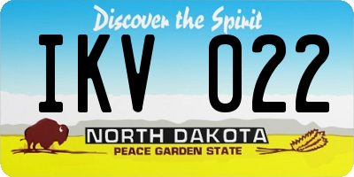 ND license plate IKV022