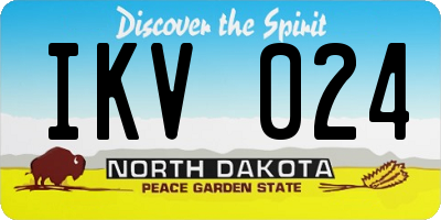 ND license plate IKV024