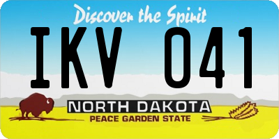 ND license plate IKV041