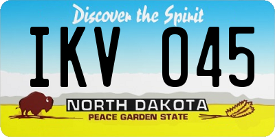 ND license plate IKV045