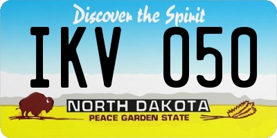 ND license plate IKV050
