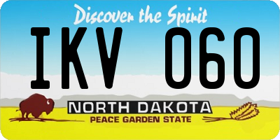 ND license plate IKV060