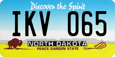 ND license plate IKV065