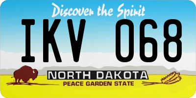 ND license plate IKV068