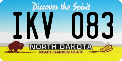 ND license plate IKV083