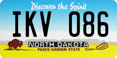 ND license plate IKV086