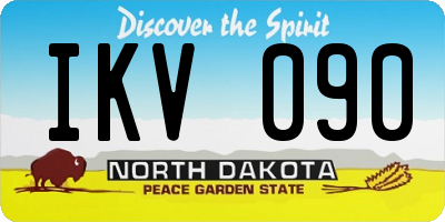 ND license plate IKV090