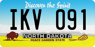 ND license plate IKV091