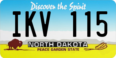 ND license plate IKV115