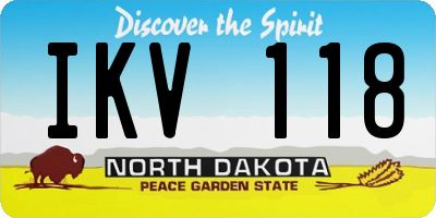 ND license plate IKV118